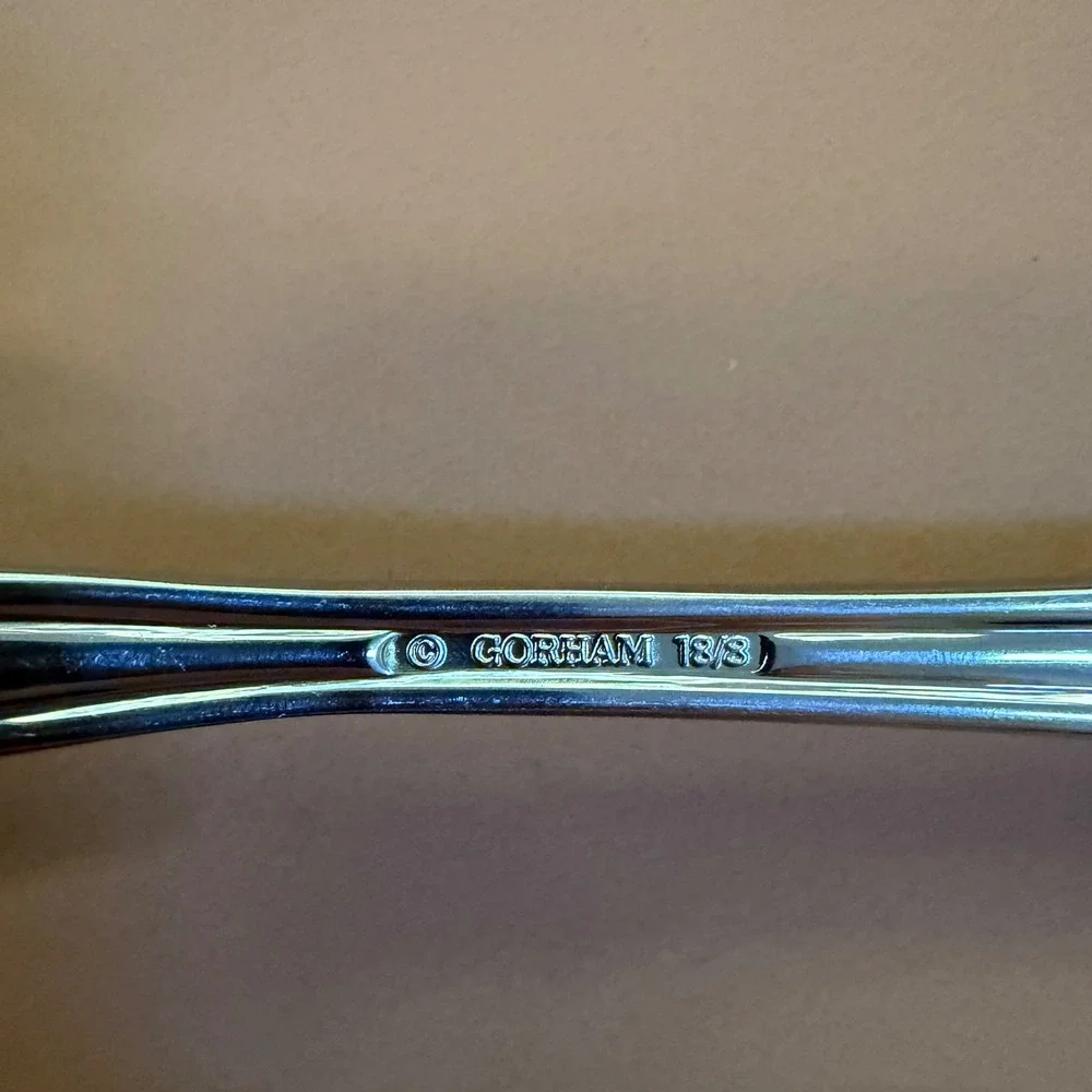 Gorham Melon Bud 18/8 Stainless Steel Soup Tablespoons Set of 4 Silverware 7